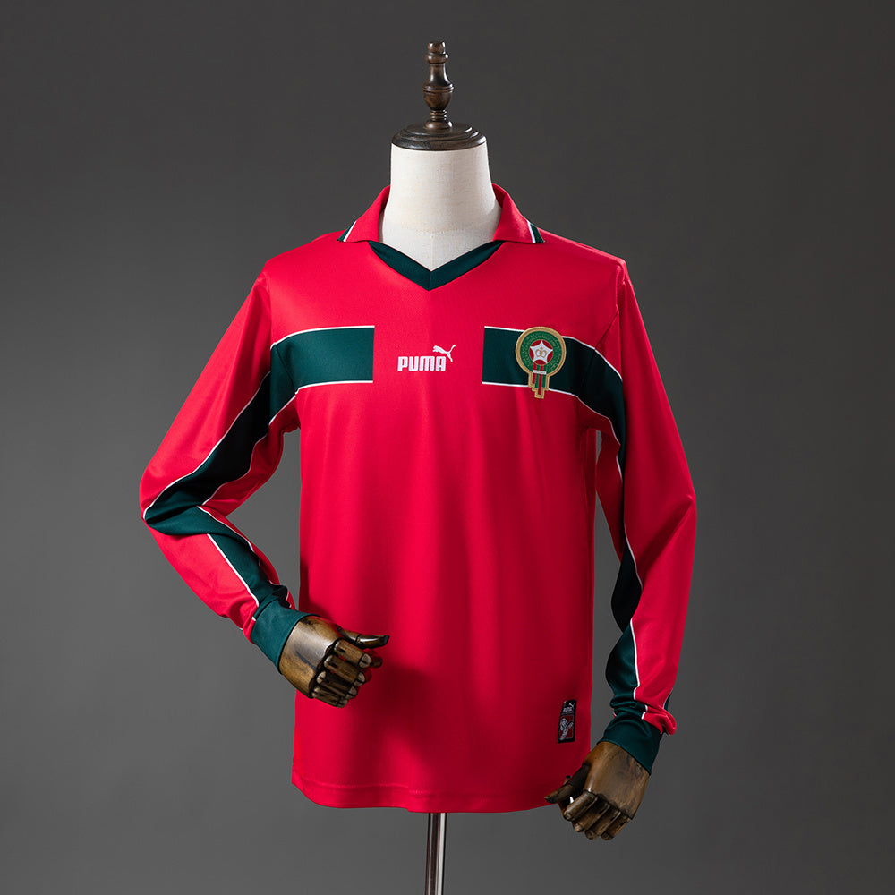 Morocco 1998 Away Long Sleeve Retro Jersey