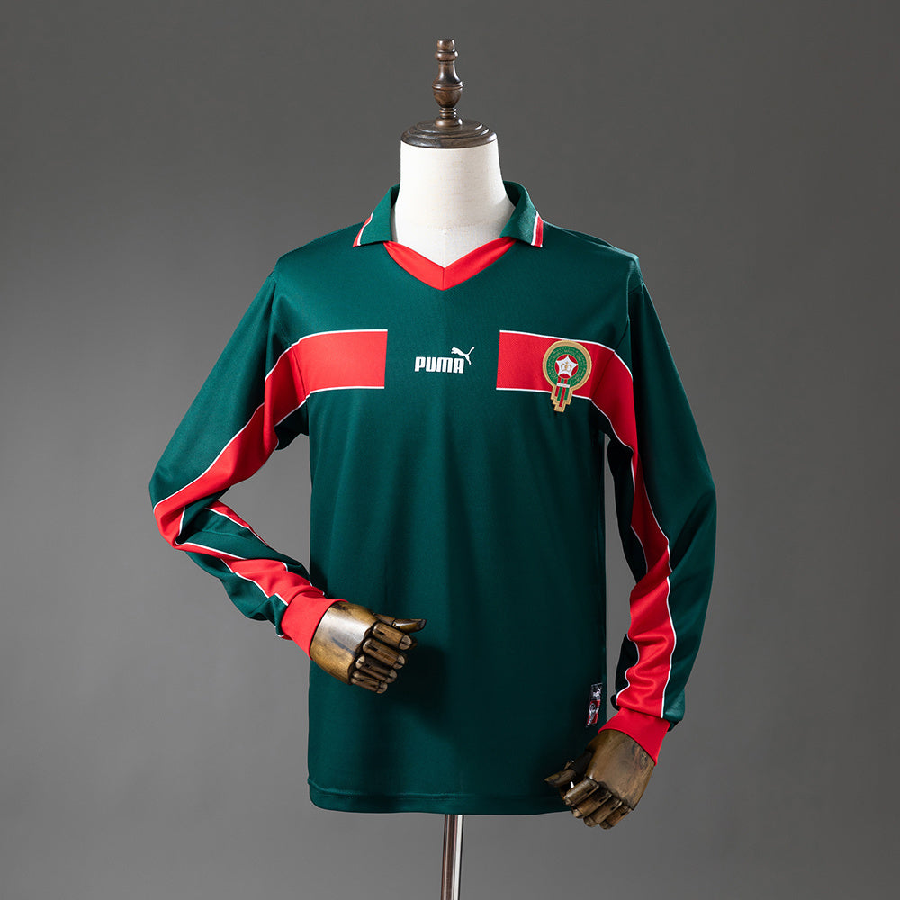 Morocco 1998 Home Long Sleeve Retro Jersey